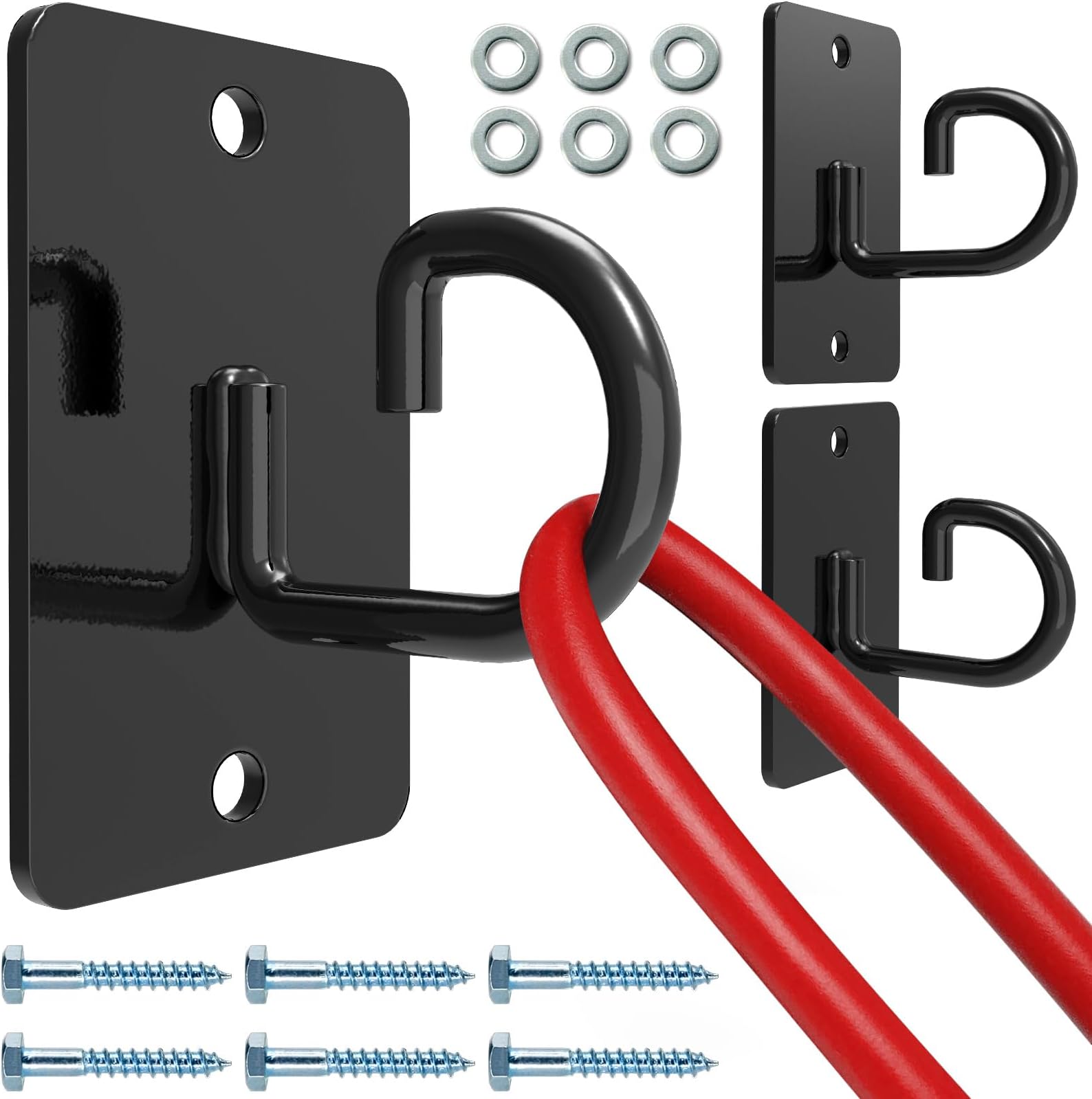 (3PCS) Wall Mount Workout Anchors,Resistance Band Wall Anchor,Space Saving Wall Mount Workout Anchors for Home Gym Workouts，Body Weight Straps, Suspension Training, Exercise,Stretching,Yoga