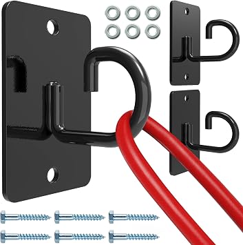 3PCS Wall Mount Workout Anchors,Resistance Band Wall Anchor,Space Saving Wall Mount Workout Anchors for Home Gym Workouts,Body Weight Straps, Suspension Training, Exercise,Stretching,Yoga