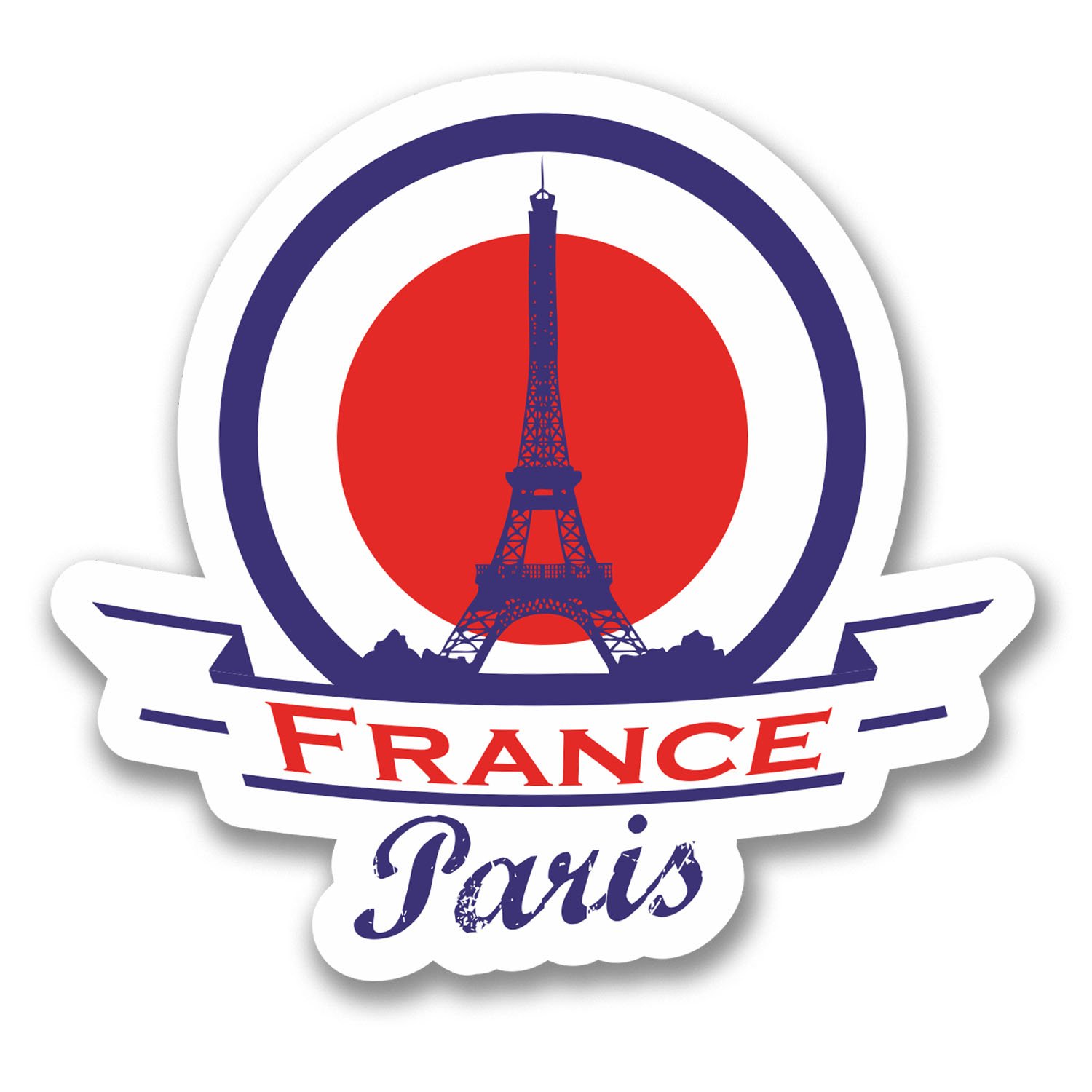 2 pegatinas de vinilo de la Torre Eiffel de París de 10 cm, etiqueta de equipaje de viaje, regalo Francia #6402 (10 cm de ancho x 9,2 cm de alto)