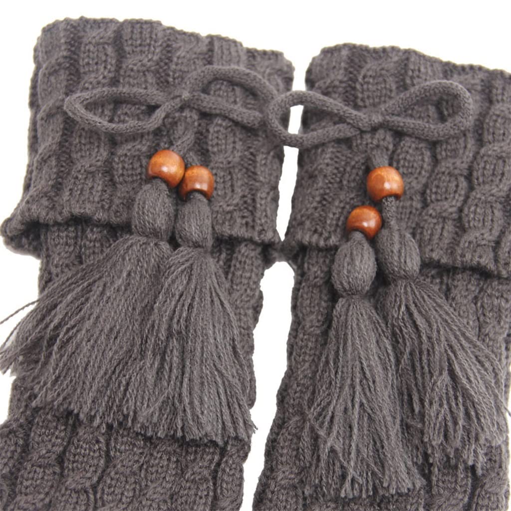 3 pary kobiet szydełkowe mankiety na buty dzianinowe wykaszarki skarpety do butów zimowe getry długie skarpety (kolor: A, rozmiar: 19 * 9 cm) (A 19 * 9 cm)