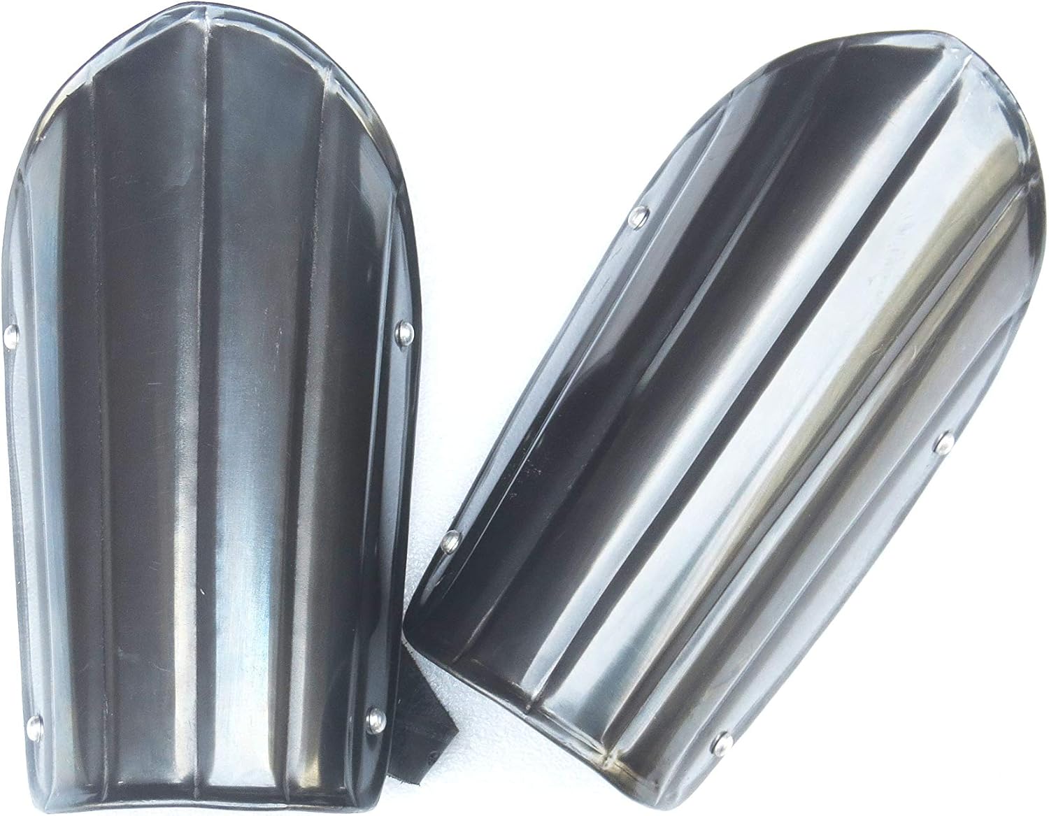Blackened Knight Steel Pair of bracers Cosplay Armor for LARP Clothing, Metal bracers, Fantasy Warrior, LARP Costume, Renaissance Medieval