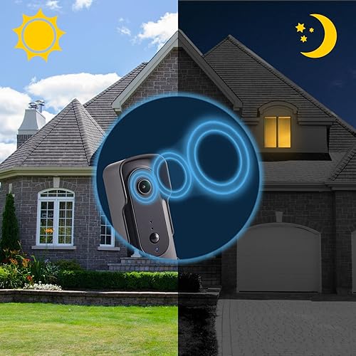 Miniatura 6 de Cámara de timbre de video 1080P inalámbrica, incluye timbre de anillo, visión nocturna IRvista en vivodetección humana inteligenteaudio