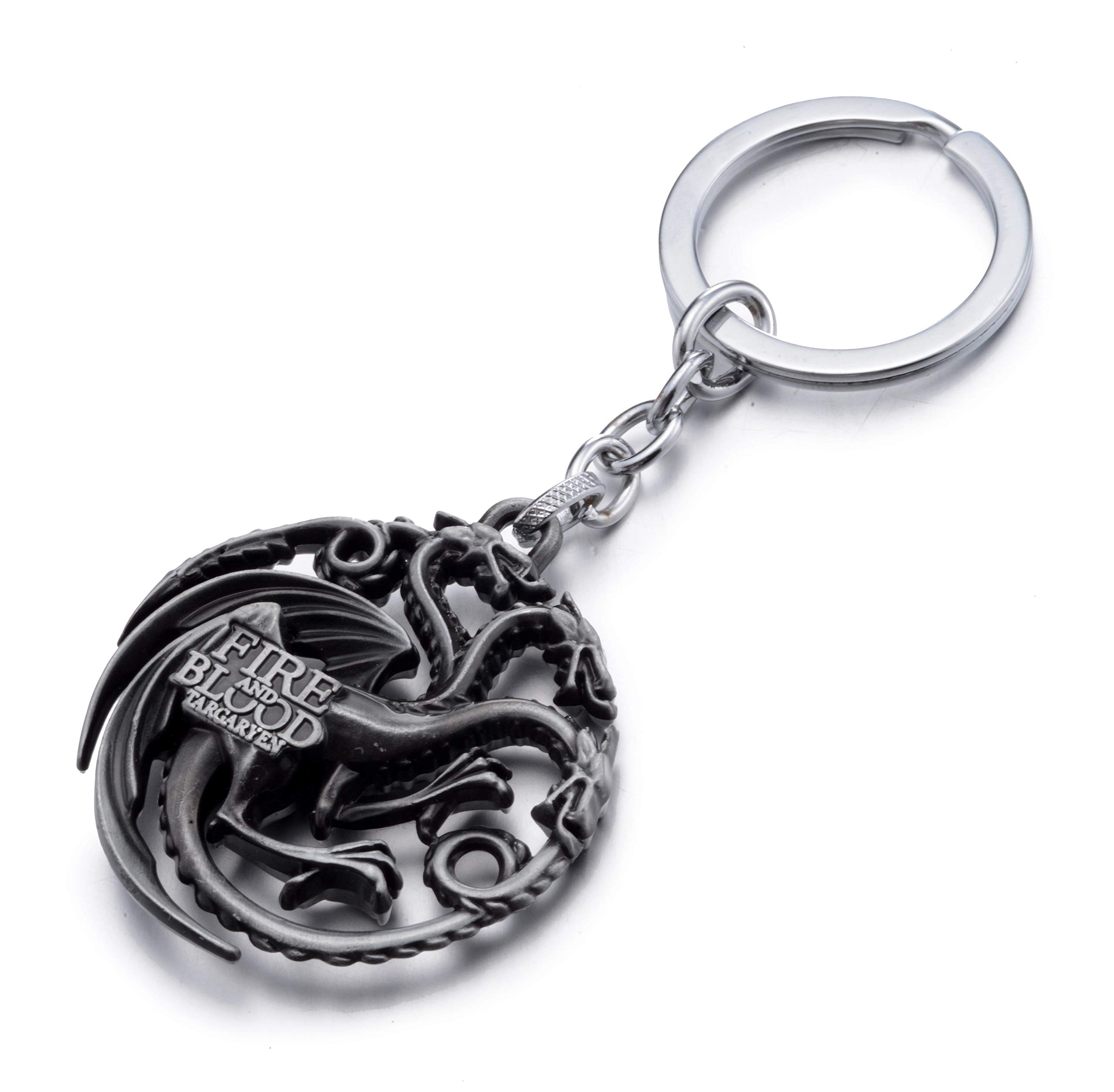 REINDEAR Official Game of Thrones House Targaryen Sigil Crest Metal Keychain