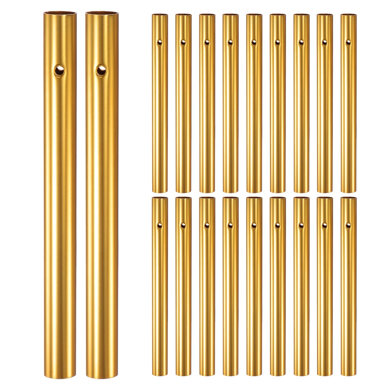 M METERXITY 20-Pack Wind Chime Tubes 1x11cm, Metal Wind Bell, Gold