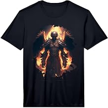 Mens Angel of Fire with Flames of Hell Performance T-Shirt