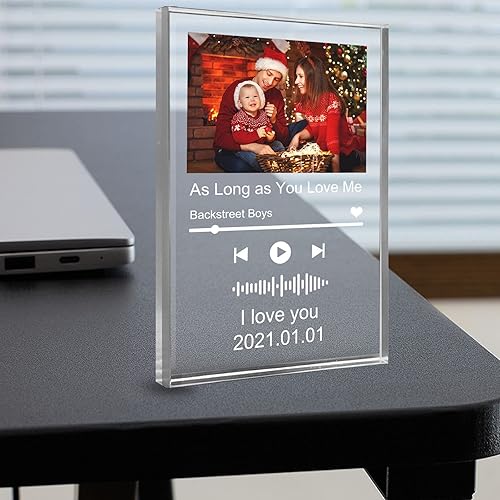 Miniatura 6 de Placas de canción acrílicas personalizadas con foto, placa de música personalizada, marco de fotos, cubierta de álbum personalizada, lámpara de