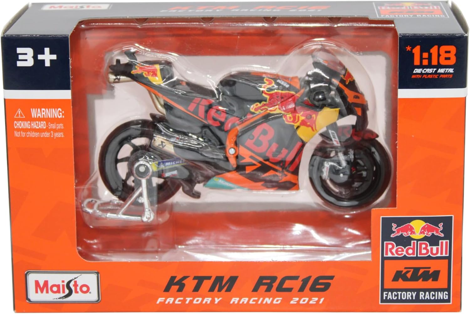 Bburago KTM RC16 Motorbike Factory Racing 1/18 Collection - #33 Brad Binder