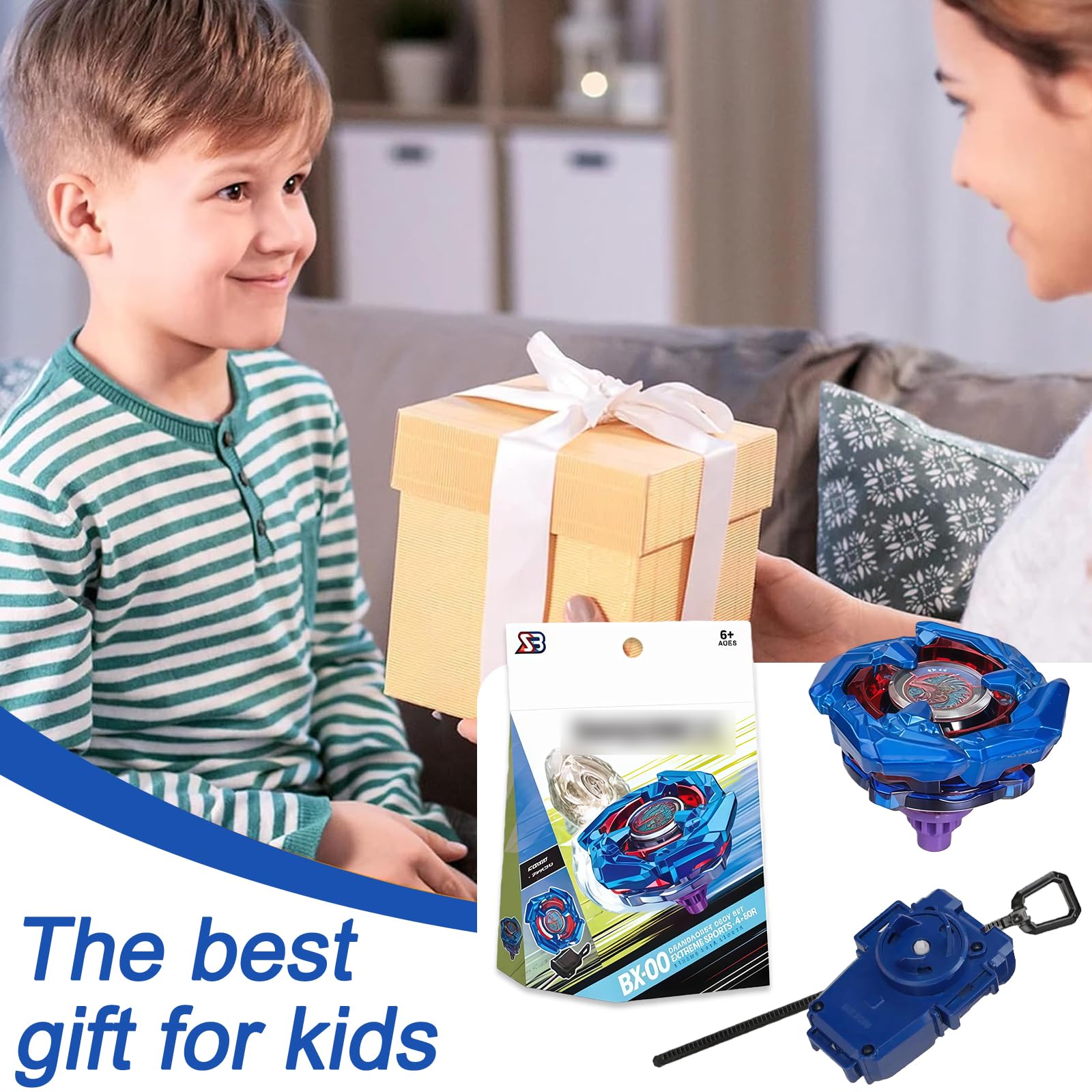 Starter Pack Sword Toupie Compétition - Lanceur, Spinning Gyro Hot Series, Jouets pour Enfants à Partir de 6 Ans, pour Garçons et Filles, Cadeau d'anniversaire, Motif du Dragon