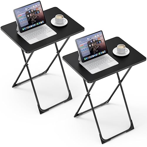 Kitsure TV Tray - Foldable TV Trays Set of 2