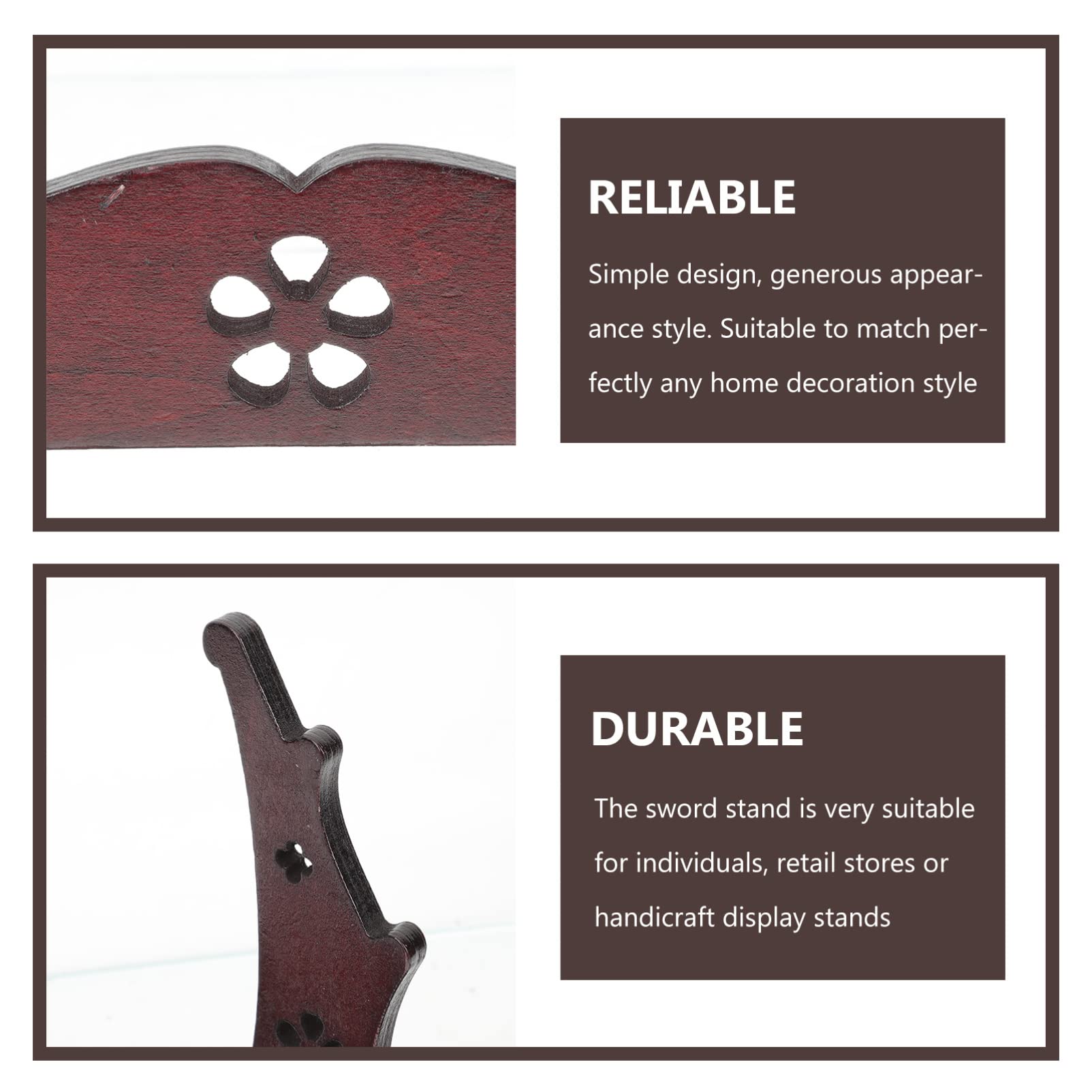 CIYODO Shelf Bracket Stand Collection Stand Flute Holder Desk Topper Single- Tier Rack Piccolo Stand Organizer Decor for Shelves Wall Samurai Holder Musical Instrument Wood Household