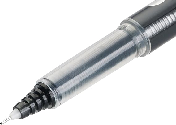 Pilot V5 Cartridge System Liquid Ink Rollerball, 0.5 mm Tip Single Pen with 3 Free Refills - Black