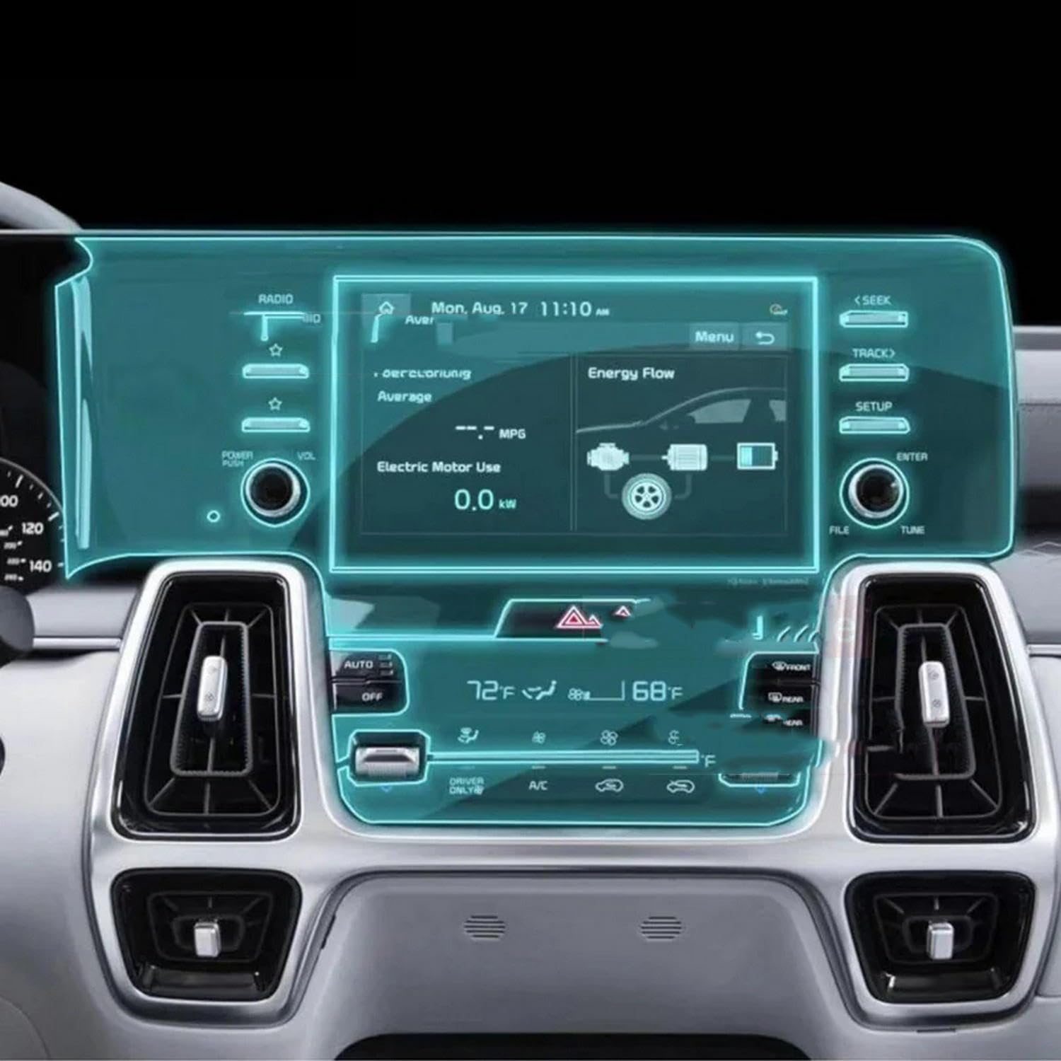 Film protecteur TPU intérieur de voiture Kia Sorento MQ4 2021 2022 2023 console centrale