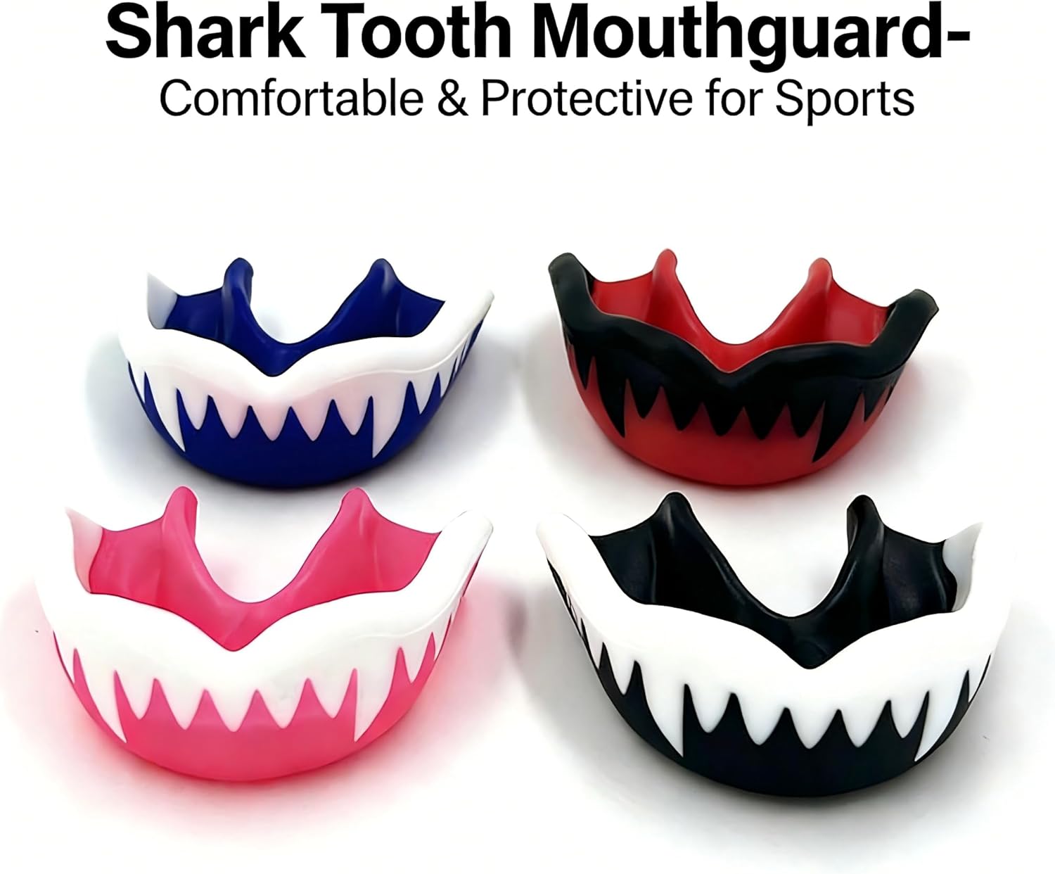 Sports Mouth Guard - EVA Reusable Teeth Protector for Boxing, MMA, Rugby & Sports Training (Transparent)