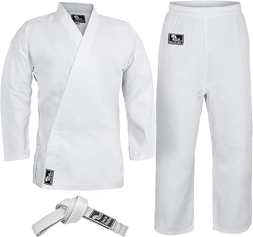 Hawk Sports Uniforme de karate para niños y adultos, uniforme ligero de karate gi de artes marciales con cinturón