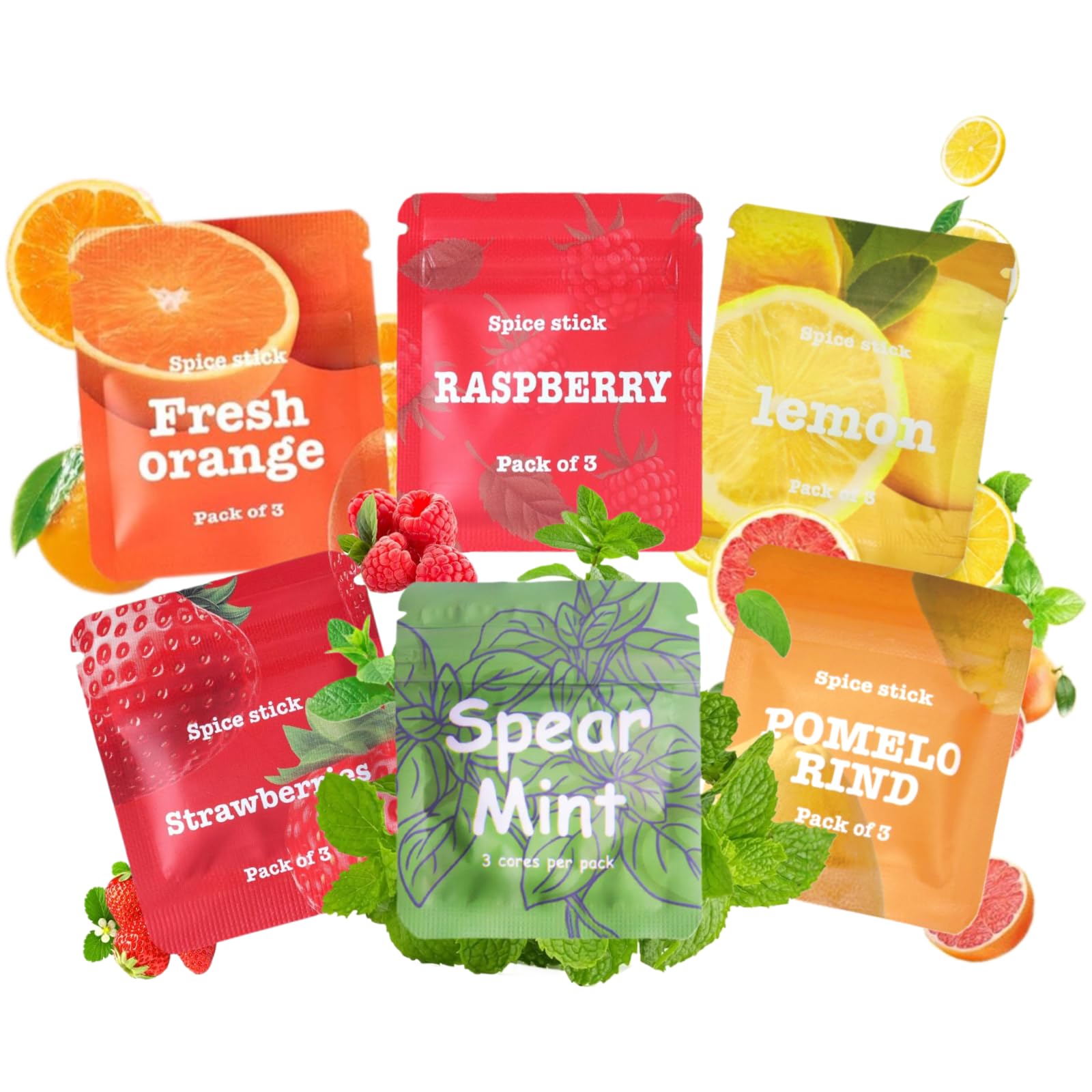 Replace Bad Habit Flavored Air Necklace with 18pcs Refillable Cores in 6 Flavors, Habit Support Refreshing Necklace for Stress Relief Sensory Fidget for Adults - Travel Set (cores-travelset)