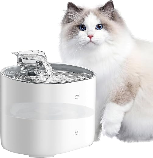 Cat Water Fountain 2.2L/74Oz Cute Dog Water Fountain Dispenser Super Silent Pet Drinking Fountain Abrevoir Pour Chat for I...