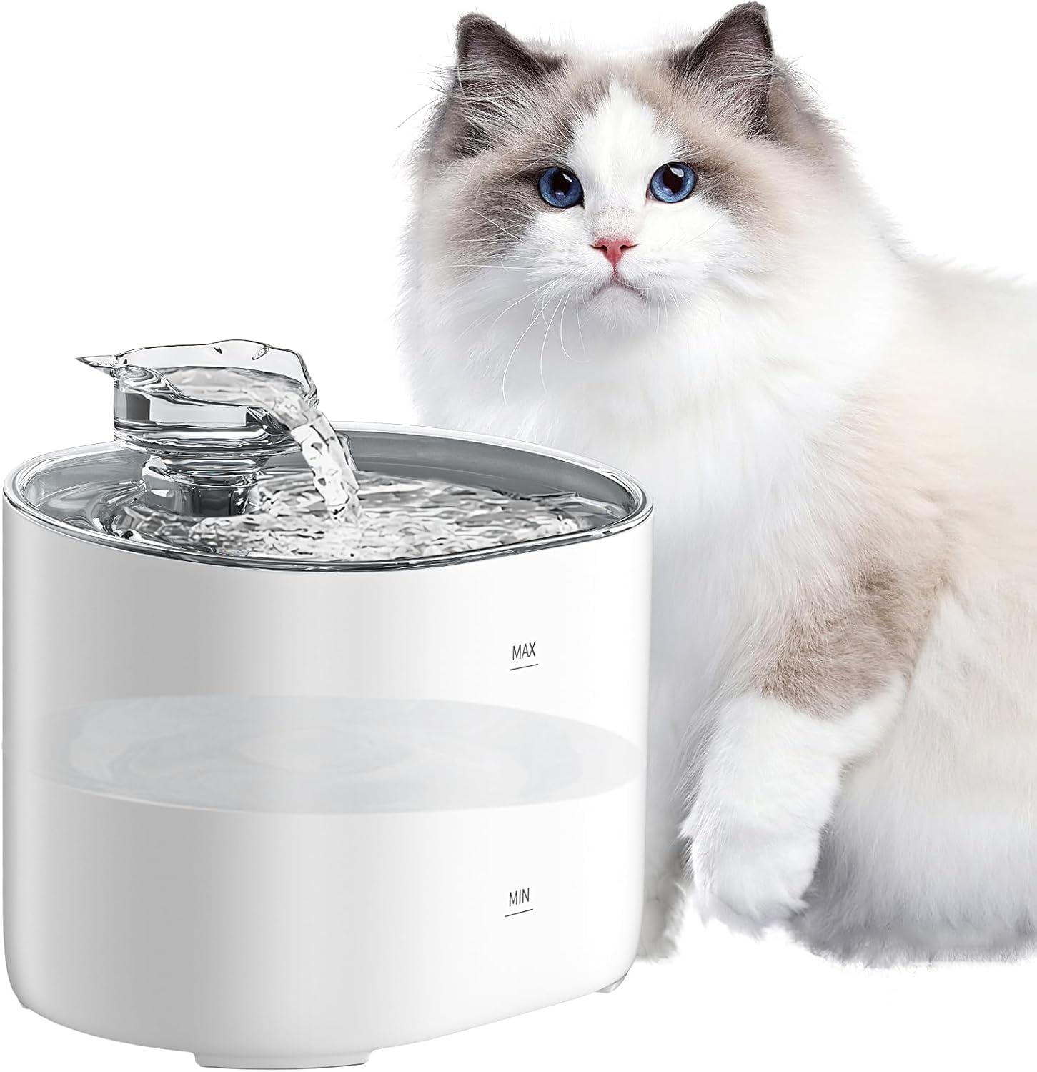 Cat Water Fountain 2.2L/74Oz Cute Dog Water Fountain Dispenser Super Silent Pet Drinking Fountain Abrevoir Pour Chat for I...