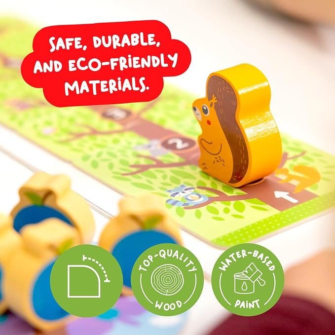 Orchard Squirrel Challenge Juego Cooperativo de Madera para Niños miniatura 6