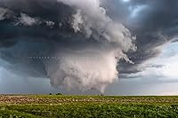 Vista 1 de Supercell Thunderstorm Photography Print (Not Framed) Picture of Mesocyclone Wall Cloud at Ground Level on Stormy Spring Day in Oklahoma Panhandle