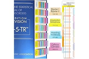 DSM-5-TR 2022 Upgraded Index Tabs with Alignment Guide & Disorders Sheet