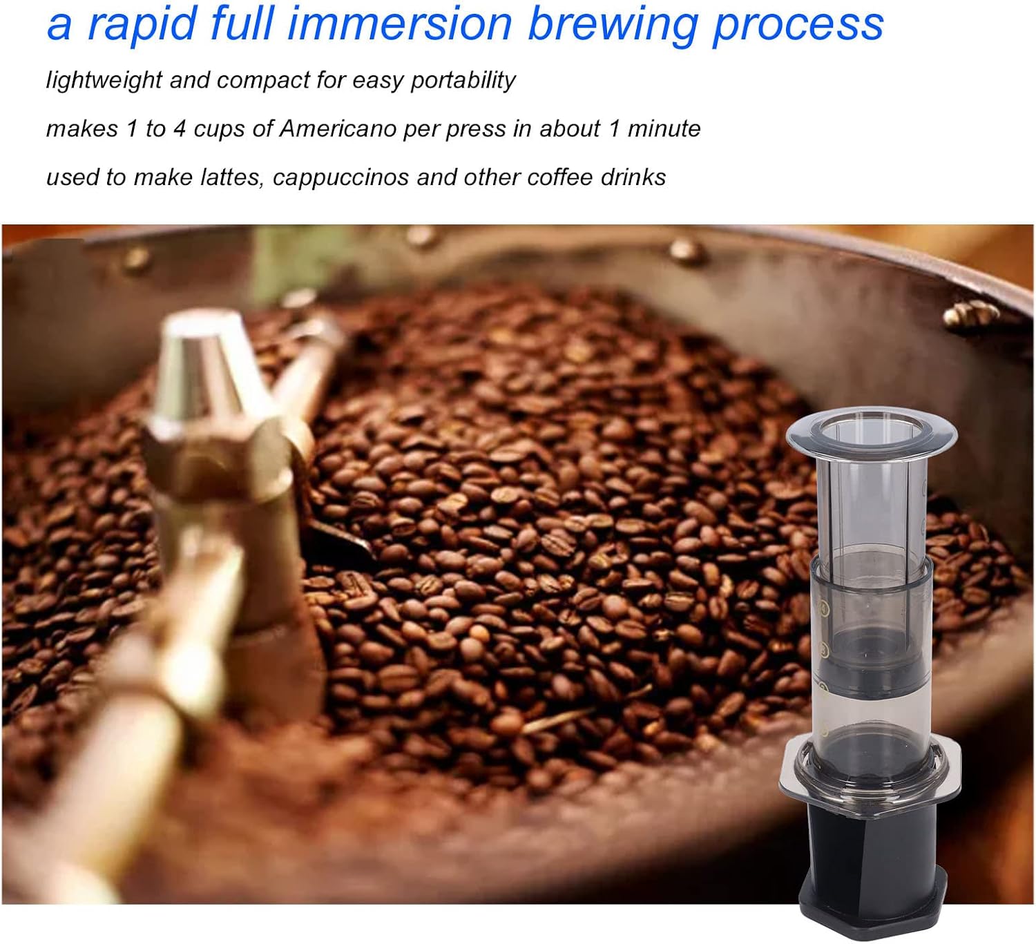 French Press Coffee Maker Portable European Drip Coffee Maker Home Travel Brown