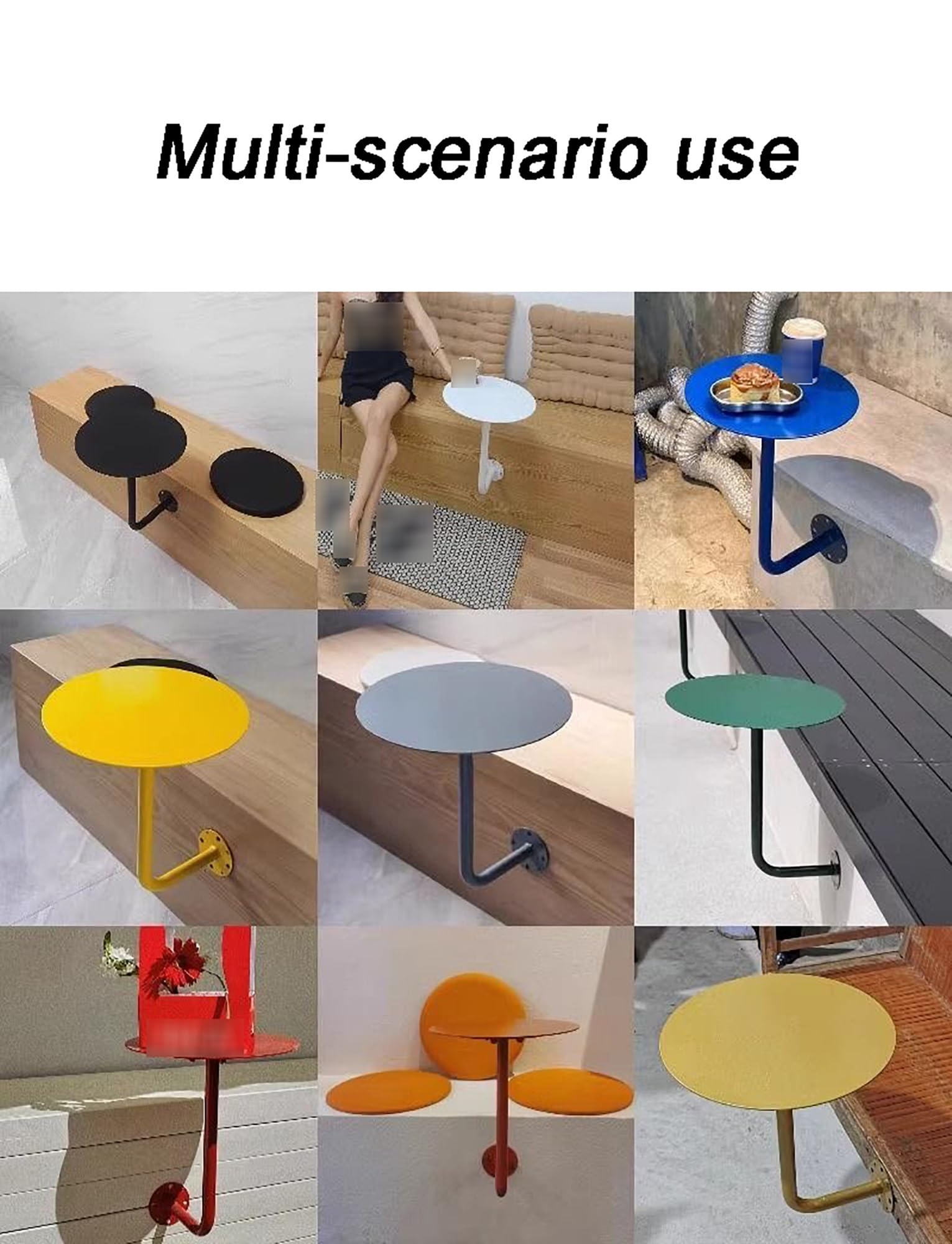 Tavolo da Parete, Banco a L per Bar, Tavolino Angolare Piccolo per Caffè | Tavolo da Parete, Scrivania Galleggiante Salvaspazio, Solido per Uso Commerciale al Bar(Milk,40cm/15.7in)