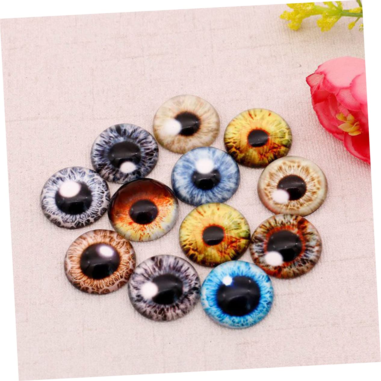 LALAFINA 100 Uds Ojos Falsos DIY Pegatina Ojos DIY Ojos De Animales Falsos DIY Para Muñeca Ojos Ojos De Simulación