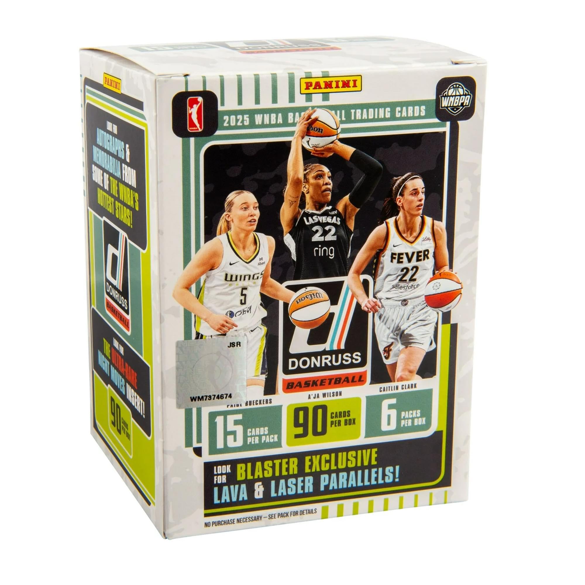 Panini Donruss WNBA Basketball Blaster Box 2024-25 – Cartes à Collectionner Officielles – Comprend des Cartes Rookie, des Inserts et des parallèles – Boîte scellée