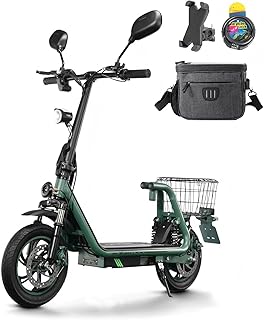 TWOFISH E Scooter mit Straßenzulassung(EEC), 12 Zoll Elektroroller mit 48V 13Ah Akku für Erwachsene, 30 km Reichweite 120 kg Tragkraft Scheibenbremsen für den Stadtverkehr, M5 PRO E