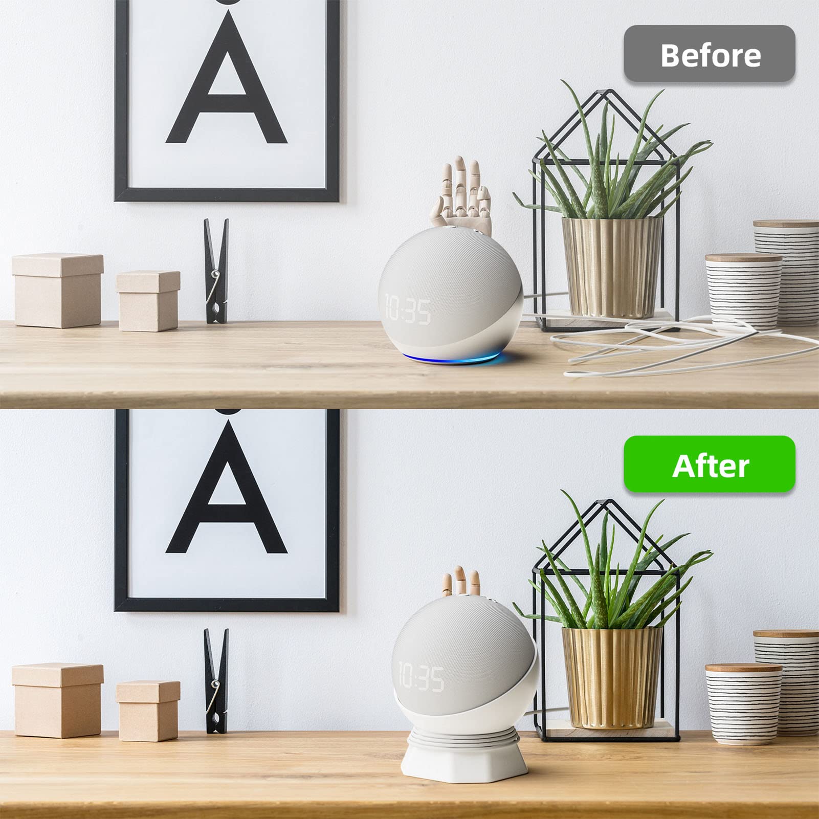 Support en Silicone pour Enceintes Intelligentes pour Assistants Domestiques, Lot de 2