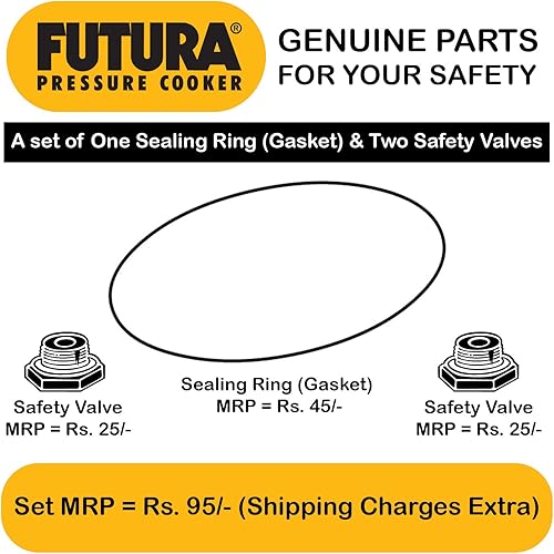 Miniatura 2 de Hawkins Junta de goma de plástico Futura para olla a presión 3L y válvula de seguridad (negro), 3 litros