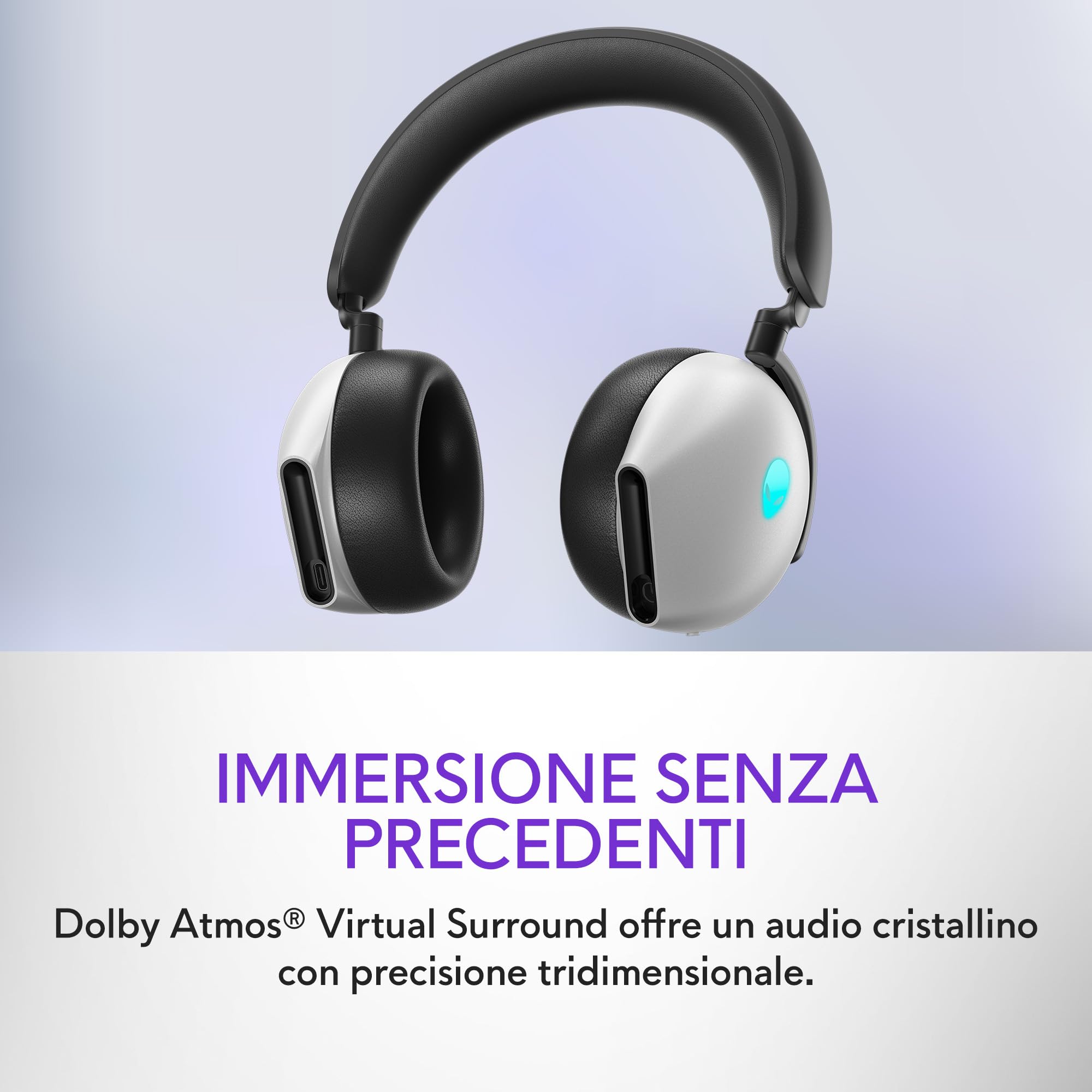 Alienware Dell Gaming Headset AW920H Tri-Mode Built-in microphone. Lunar Light. Wireless. On-Ear. Noice canceling