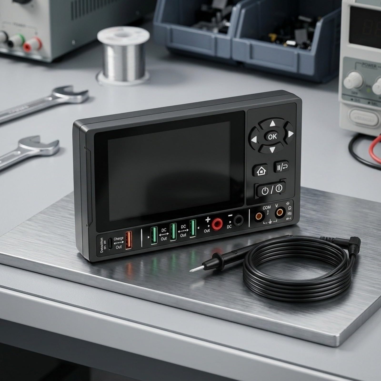 YS-4470 Multimetro digitale con funzione amperometro, True RMS, misurazione della corrente da 10 A, precisione ± 0,5%, retroilluminazione LCD, spegnimento automatico, per riparazione elettronica e