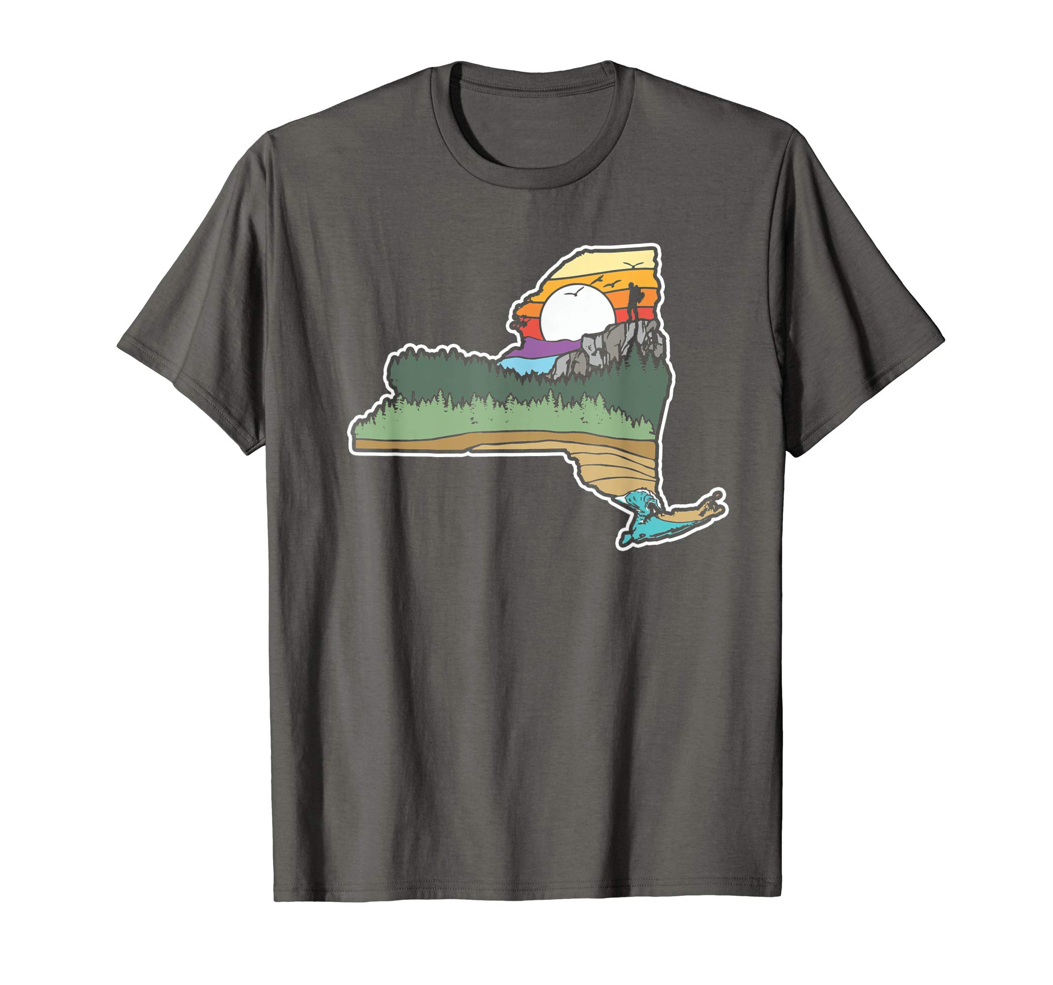 New York Outdoors Mtn GearNew York Outdoors & Nature Illustration Retro Graphic Art T-Shirt