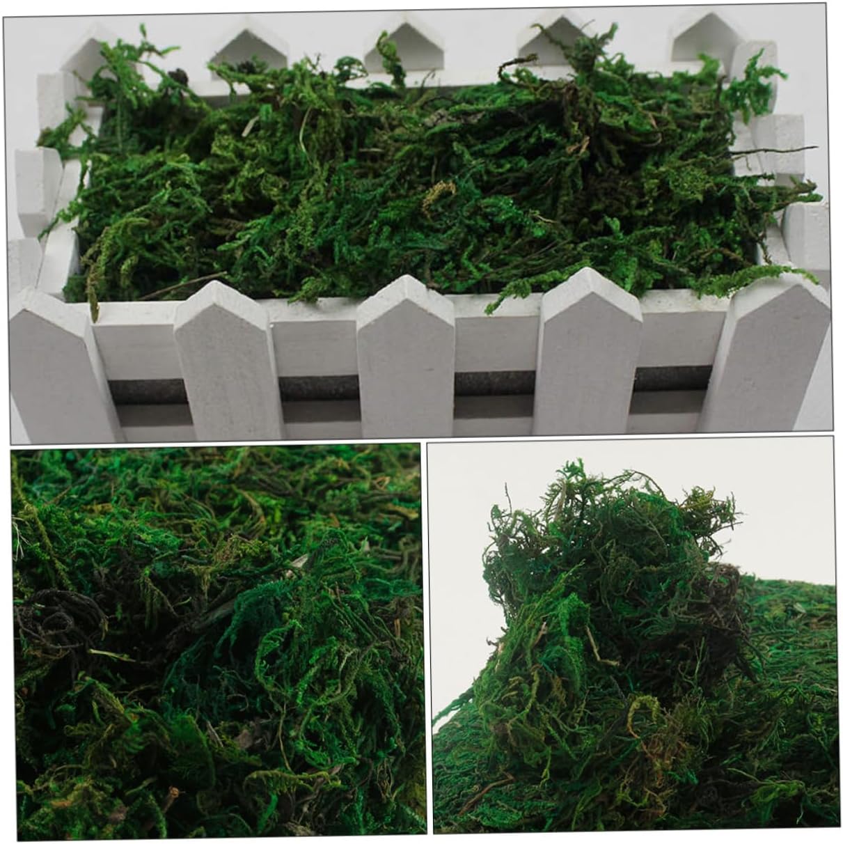 Artificial Moss Xmas for Potted Plants, PVC Green Spongy Floral