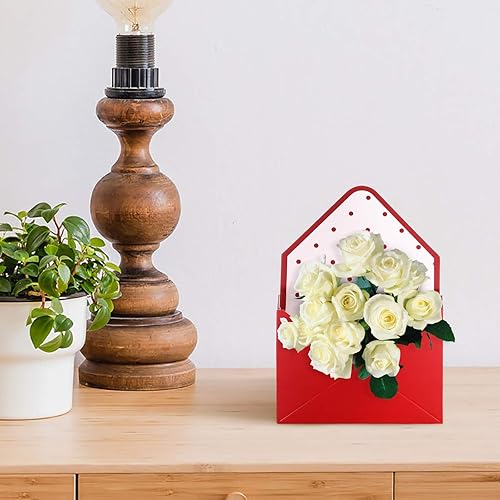 Miniatura 6 de Zonon Caja de embalaje de ramo de floristería de 4 piezas, suministros de envoltura de flores, cajas de embalaje de papel para almacenar flores,