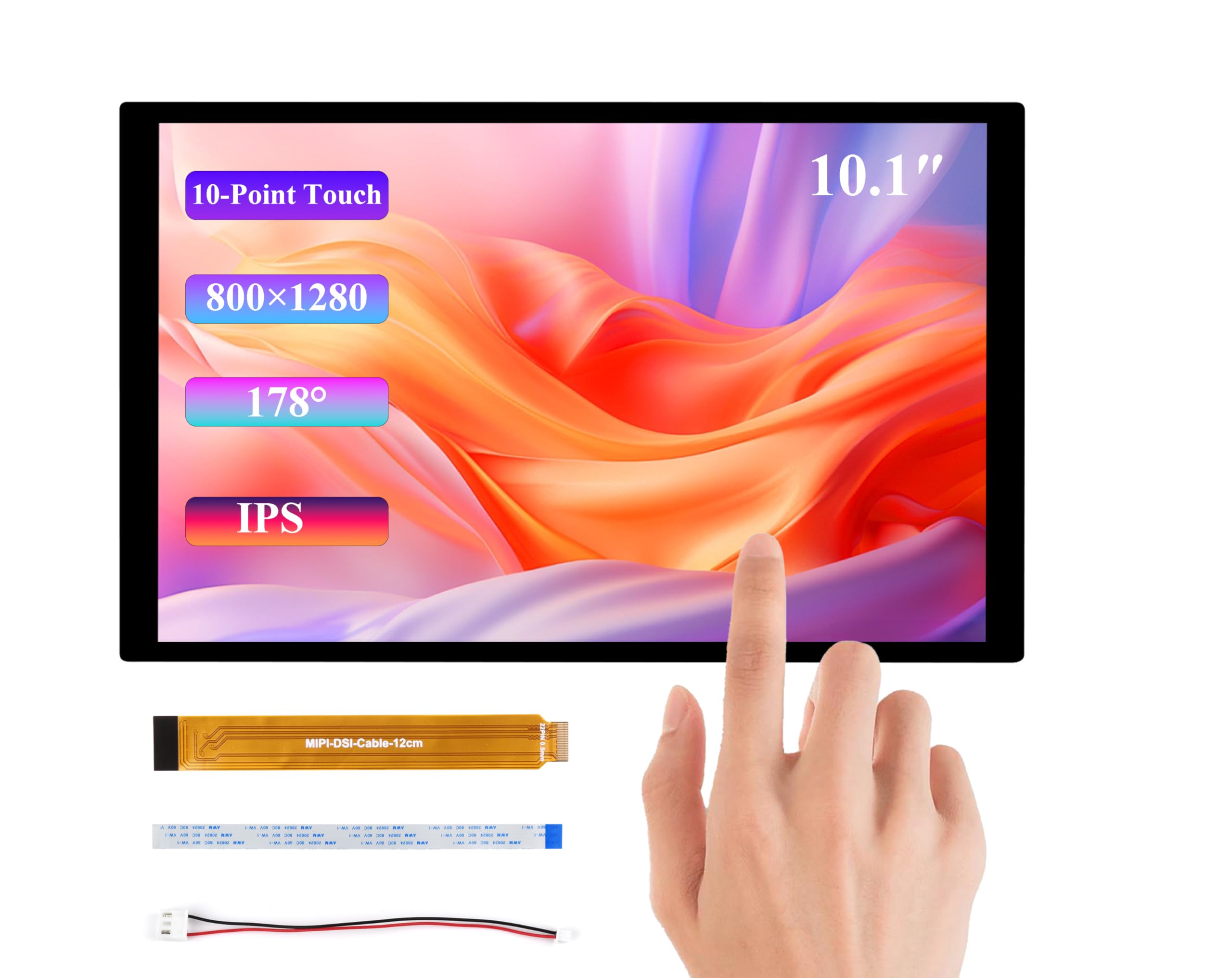 10.1’’ DSI LCD,10-Point Capacitive Touch Screen,800x1280 IPS Display Panel