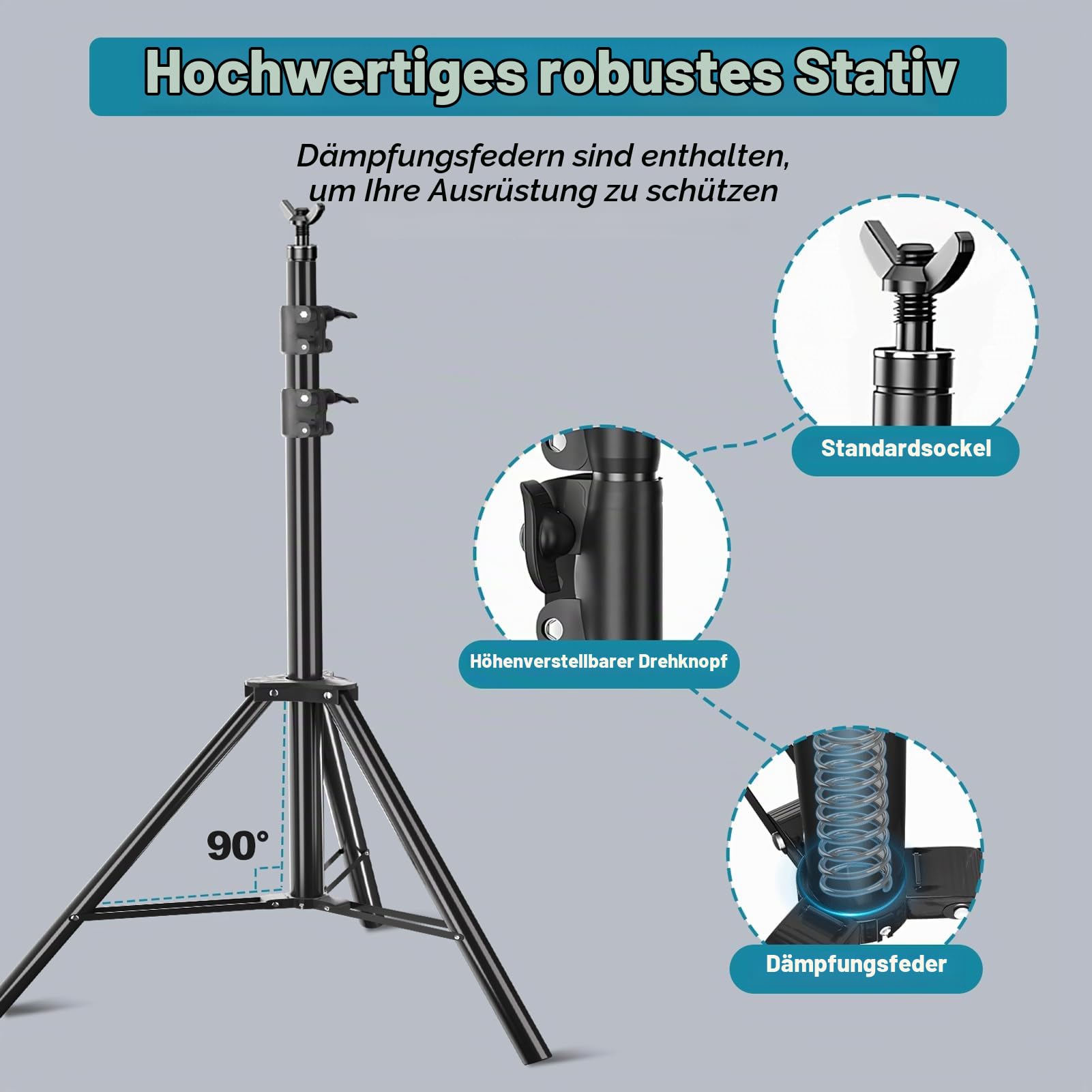 Hintergrund Ständer Fotografie, 2,8x3m Verstellbare Fotohintergrund Ständer | Hintergrundsystem, Hintergrundklemmen, Tragetasche, Fototudio, Porträt, Produktfotografie, Studiofotografie