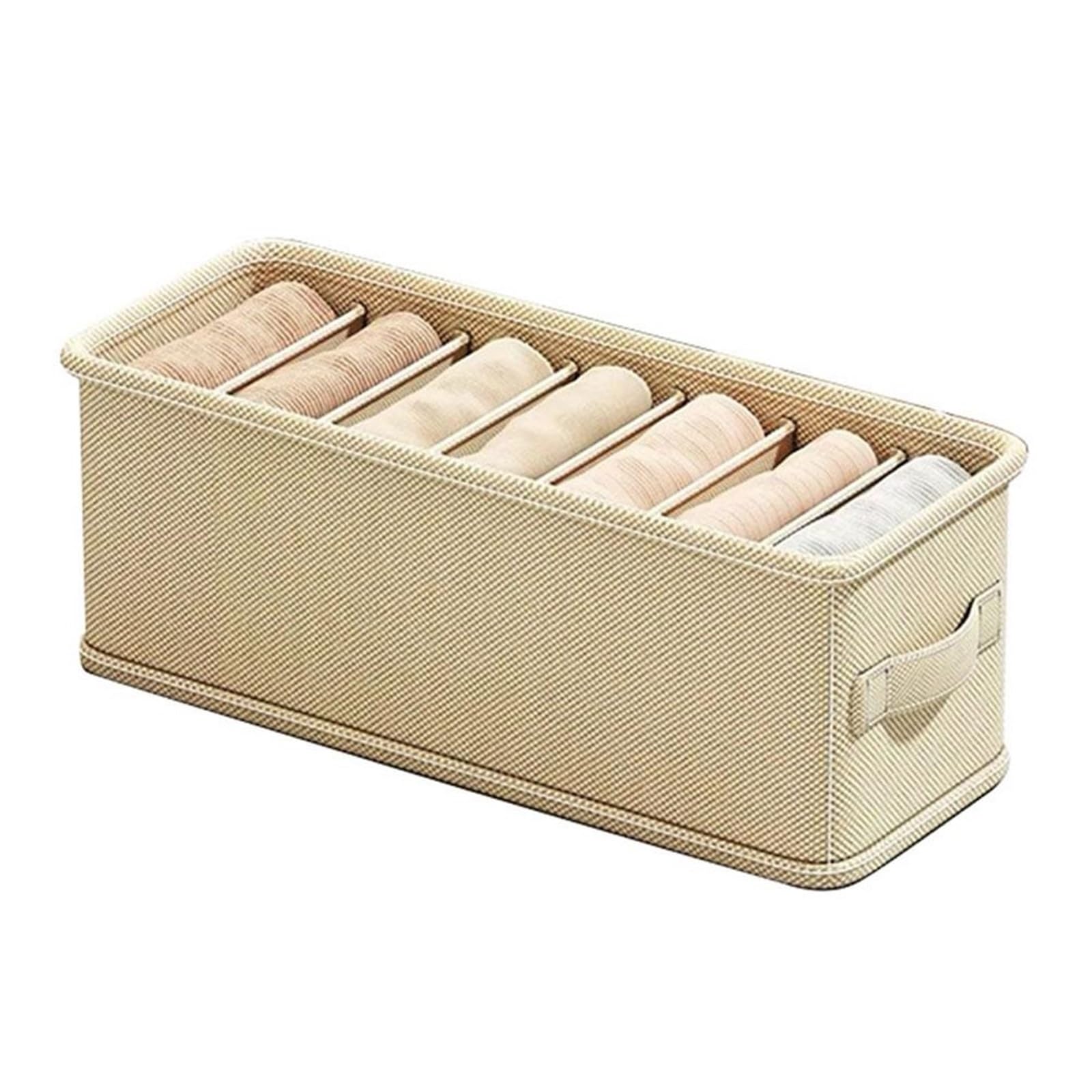 ATEUXOL Drawer Organizer for Clothes Underwear And Socks Storage Box Cabinet Organizer(7 grids)