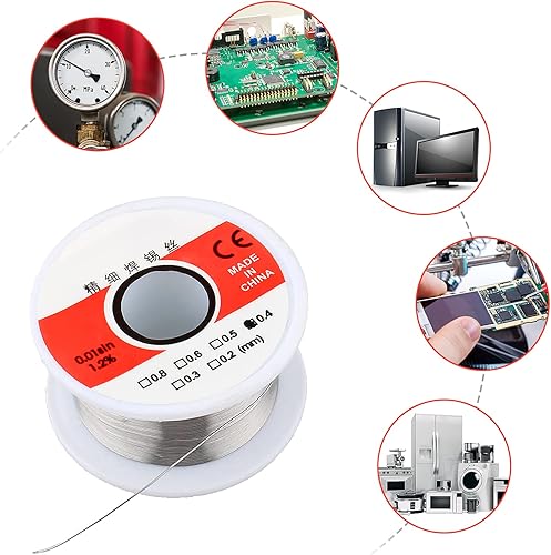 Miniatura 7 de Alambre de estaño de soldadura, 1.76 oz, 1 unidad de alambre de soldadura con núcleo de resina de estaño, alambre de soldadura para reparación
