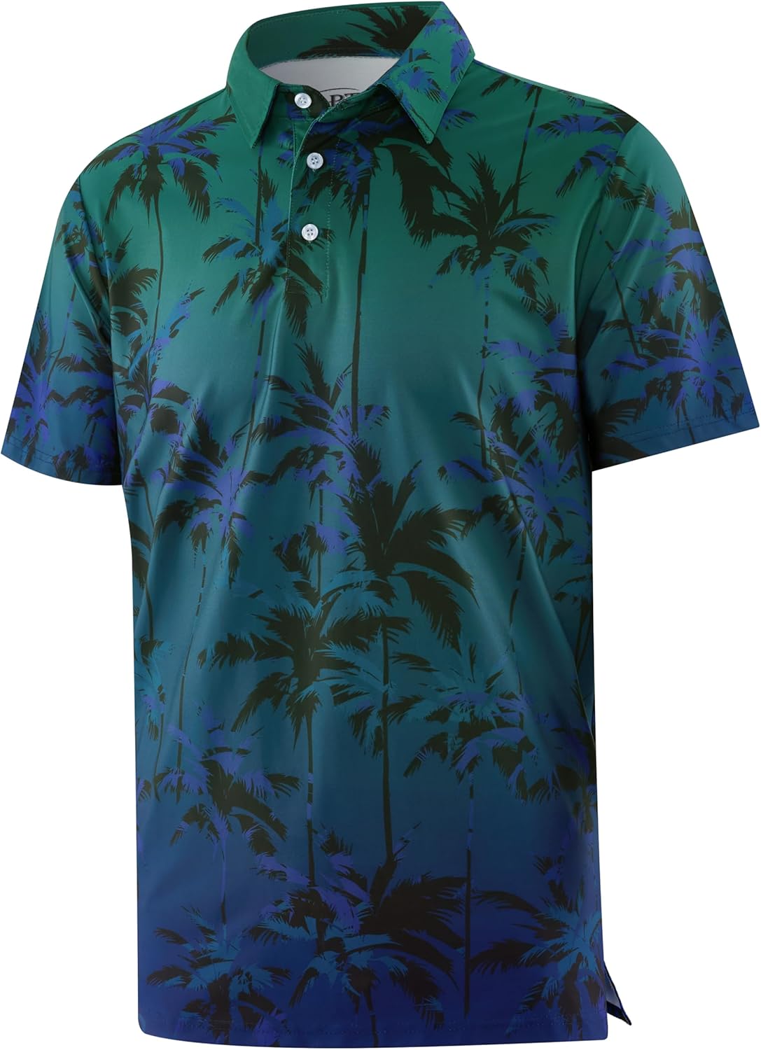 APTRO Golf Shirts for Men, Moisture Wicking Hawaiian Polo Shirts Dry Fit with Print and Short Sleeve