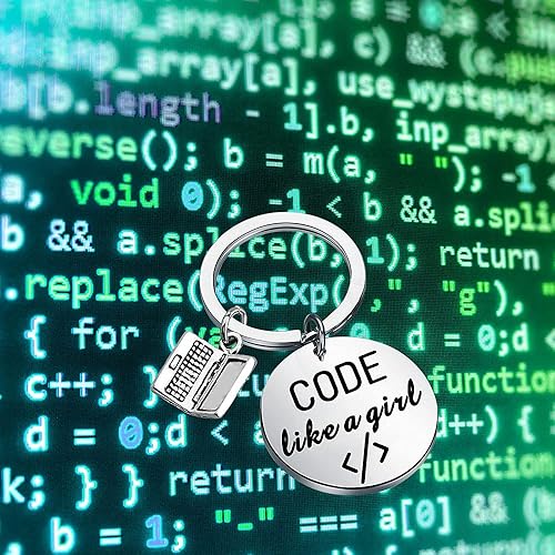 Miniatura 5 de TIIMG Code Like A Girl Llavero Coder Mujer Coder Llavero Coder Regalo Programador Regalo Joyería CSS Regalo