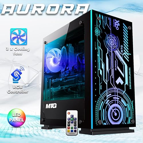 Miniatura 2 de MTG Aurora 8C Gaming Tower PC - Intel Core i5 8 generación GTX 1660s 6GB GDDR6 192bits Graphic 16GB Ram 1TB Nvme teclado RGB altavoz cámara web Win