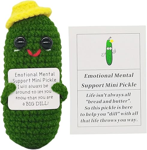 KALAWALK Cabeza de papa divertida positiva con tarjeta Mini ganchillo tejido para apoyo emocional hecho a mano, regalo en escabeche, decoración de KALAWALK Cabeza de papa divertida positiva con tarjeta Mini ganchillo tejido para apoyo emocional hecho a mano, regalo en escabeche, decoración de