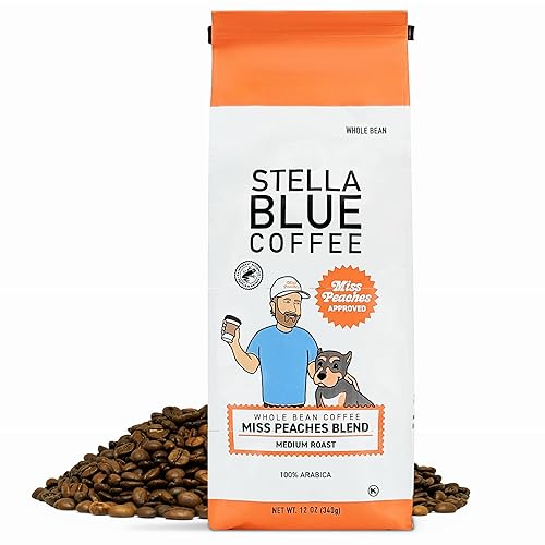 Miniatura 10 de Stella Blue Café de grano entero, mezcla de gatos grandes, tostado medio, 12 onzas, café 100% arábica procedente de América Central