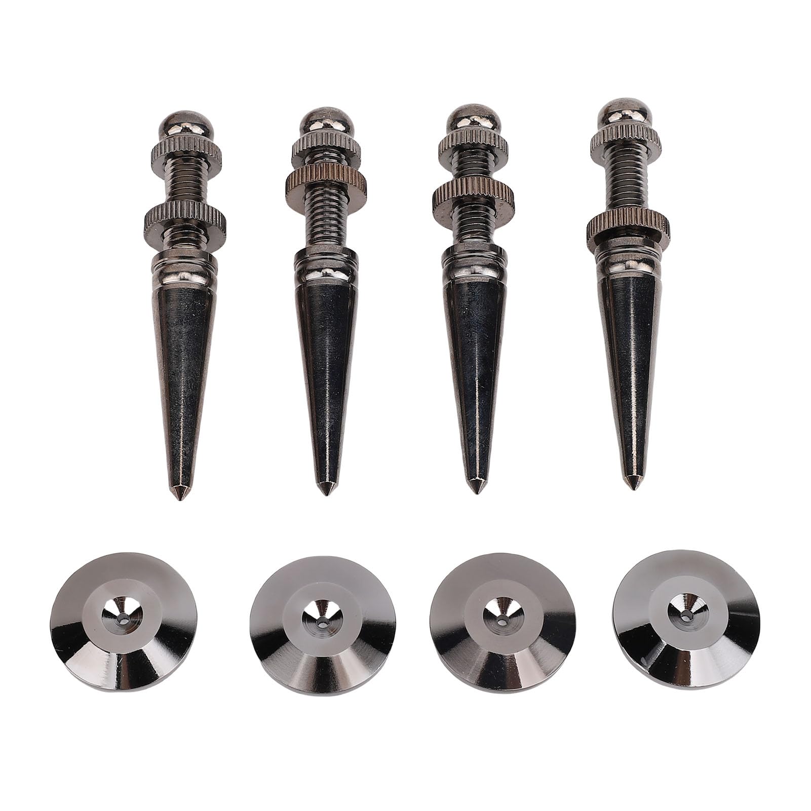 Bewinner 8 Punte per Altoparlanti con Cuscinetti di Base, Piedini Isolanti in Rame per Altoparlanti HiFi, Amplificatori, Subwoofer, Giradischi, Lettori CD DVD, Strumenti Musicali