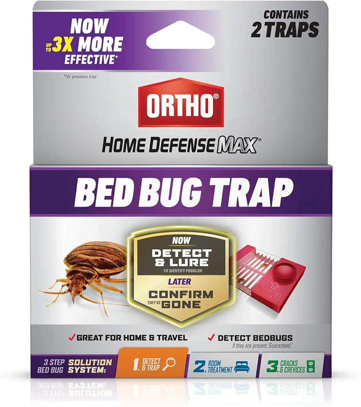 Ortho Home Defense Max Bed Bug Trap, 2 Traps | Detect Bed Bugs in Homes and While Traveling