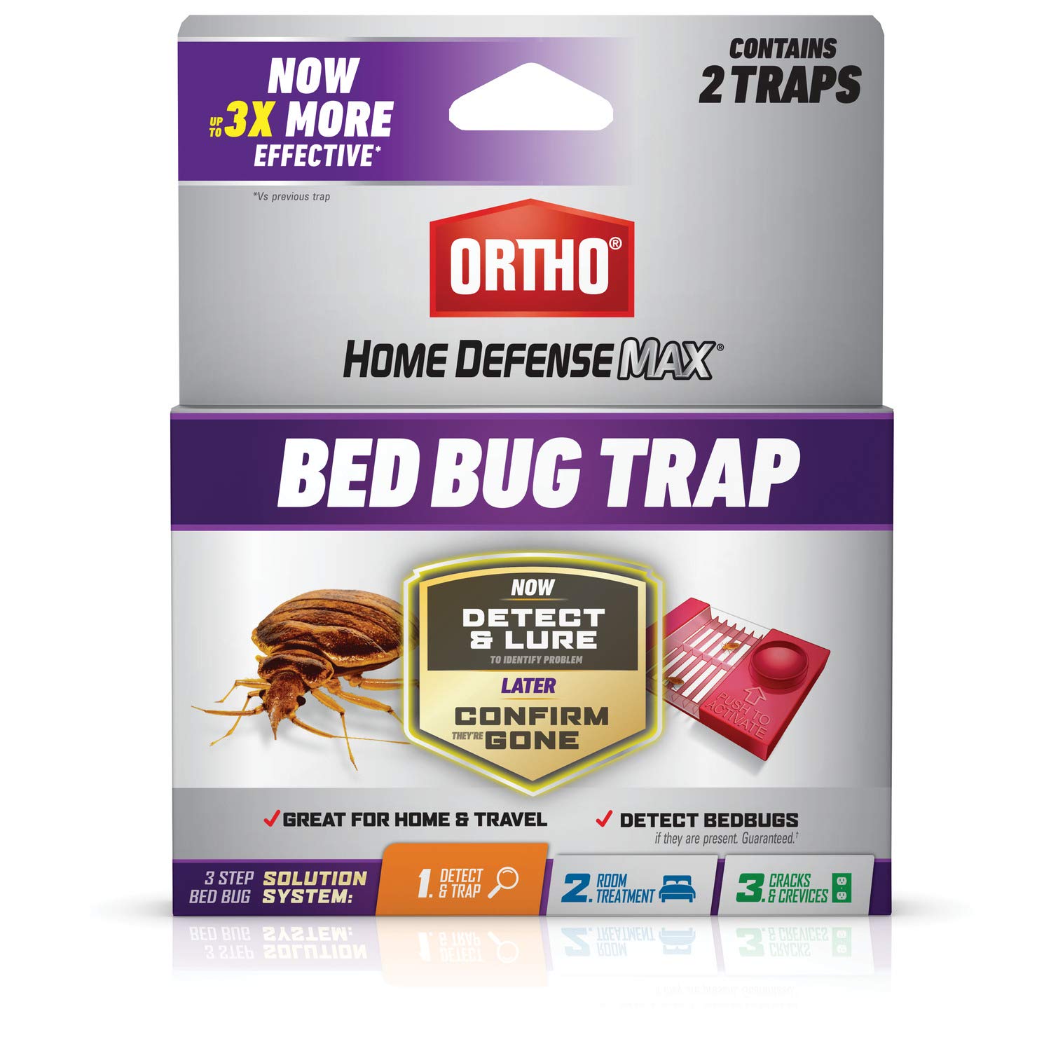Ortho Home Defense Max Bed Bug Trap Detect Bed Bugs in Homes and While Traveling 2 Traps in