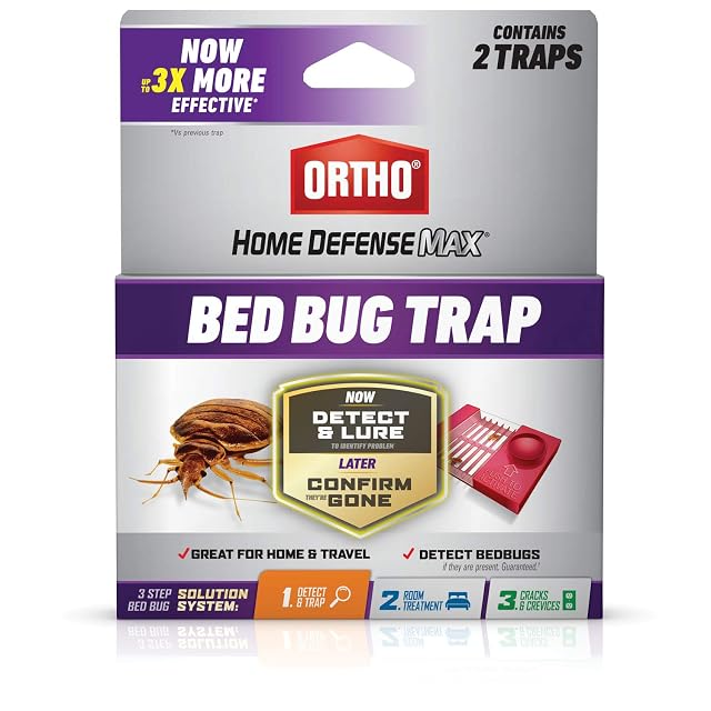 Ortho Home Defense Max Bed Bug Trap Detect Bed Bugs in Homes and While Traveling 2 Traps in