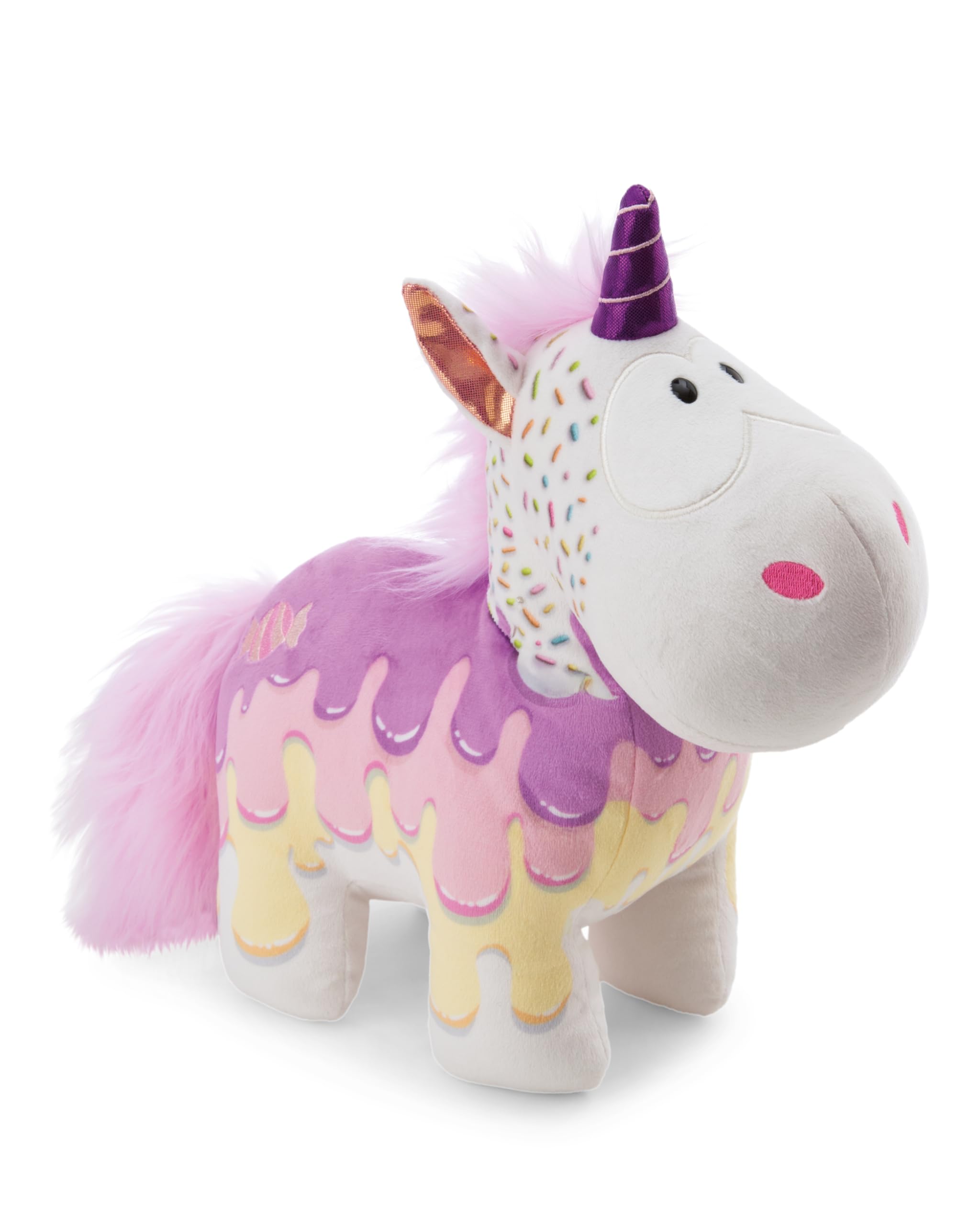 NICI 61910 Sweety Rainbow Unicorno di peluche morbido, tenero pupazzo per coccole e giochi, per adulti e bambini, 45 cm, bianco